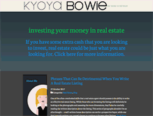 Tablet Screenshot of kyoyabowie.com